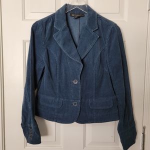 INC International Concepts Size Medium Petite Blue Corduroy Jacket